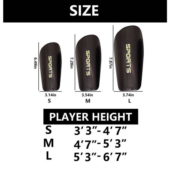 Sport Shin Shock Absorber Ultra Light Guards Size M Orange - Picture 4 of 6